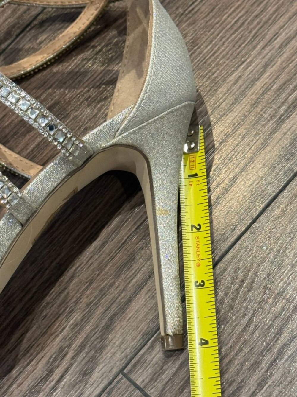 Call It Spring Silver Rhinestone Cage Heels - Size 8.5 (With Box) - Picture 12 of 12
